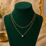 Layered Crystal Drop Necklace 1
