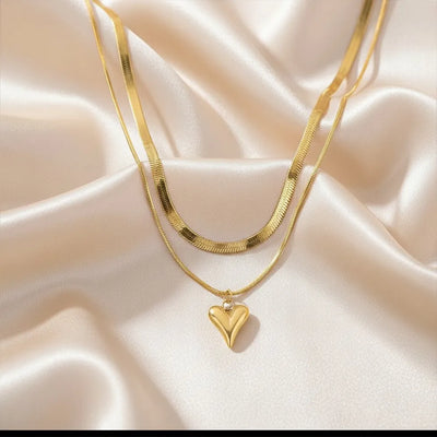 Layered Heart Necklace