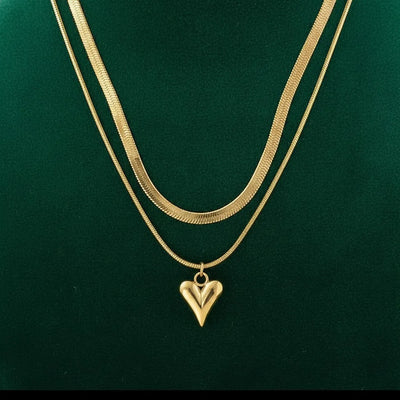 Layered Heart Necklace