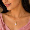 Lilac Dewdrop Pendant Necklace