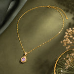 Lilac Dewdrop Pendant Necklace 4