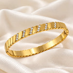 Little Sparkle Gold Crystal Kids Kada 3