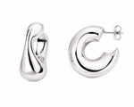 Luna Silver Hoop Earrings 4