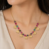 Maya Multicolour Elephant Charm Necklace