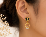 Midnight Flutter Crystal Drop Earrings 3