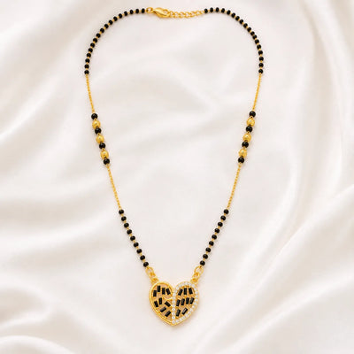 Midnight Heart Crystal Mangalsutra