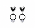 Midnight Flutter Crystal Drop Earrings 4