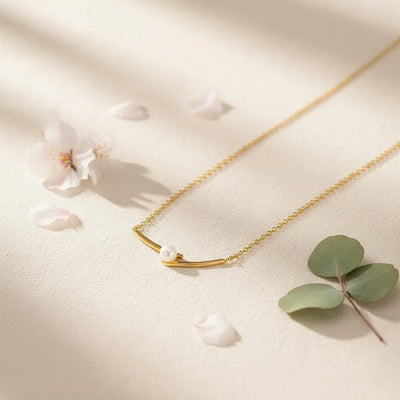 Minimalist Pearl Necklace