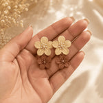 Mocha Blossom Drop Earrings 2