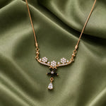 Noir Blossom Crystal Drop Necklace 3