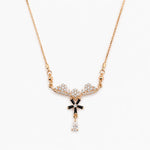 Noir Blossom Crystal Drop Necklace 4