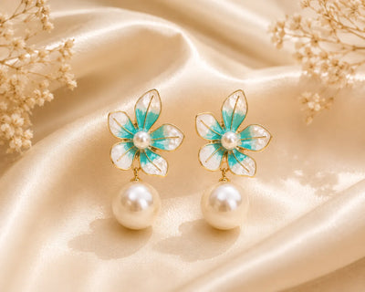 Ocean Pearl Bloom Earrings