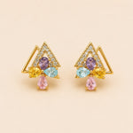 Pastel Prism Crystal Stud Earrings 2