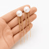 Pearl Cascade Tassel Earrings