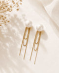 Pearl Cascade Tassel Earrings 4