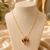 Prism Cascade Multicolor Crystal Pendant Necklace