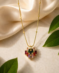 Prism Cascade Multicolor Crystal Pendant Necklace 4