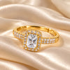 Radiant Square Crystal Ring