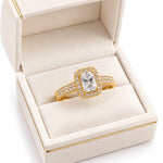 Radiant Square Crystal Ring 3