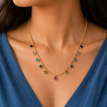 Rainbow Glow Crystal Necklace 1