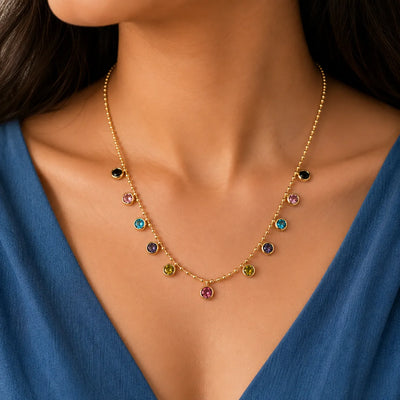 Rainbow Glow Crystal Necklace