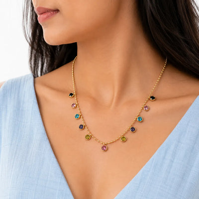 Rainbow Glow Crystal Necklace