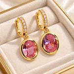 Roselle Blush Crystal Drop Earrings 2