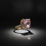 Roselle Pink Heart Halo Crystal Ring 3