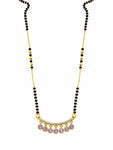 Rosy Sparkle Pink Crystal Drop Mangalsutra 3