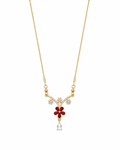 Ruby Blossom Crystal Necklace 1