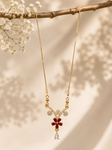 Ruby Blossom Crystal Necklace 5