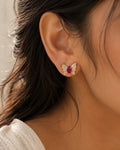 Ruby Flutter Butterfly Stud Earrings 4