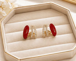 Ruby Luxe Crystal Ear Cuff Earrings 2