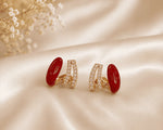 Ruby Luxe Crystal Ear Cuff Earrings 3