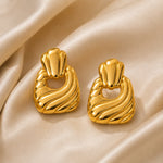 Sculpted Wave Statement Earrings 2
