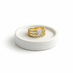 Seraphina Crystal Lace Statement Ring 2