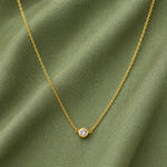 Solitaire Glow Minimal Necklace 1