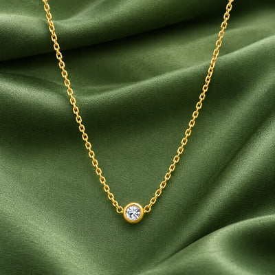 Solitaire Glow Minimal Necklace