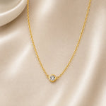 Solitaire Glow Minimal Necklace 4