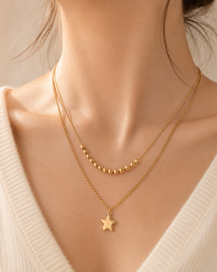 Starry Glow Gold Necklace