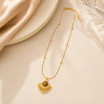 Sunray Tiger Eye Pendant Necklace 4