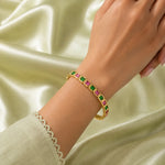 Verona Dual-Tone Crystal Bangle 2