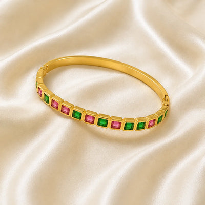 Verona Dual-Tone Crystal Bangle