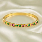 Verona Dual-Tone Crystal Bangle 4