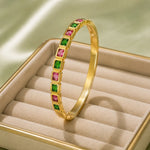 Verona Dual-Tone Crystal Bangle 5
