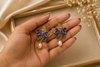 Purple Fantasy Butterfly Retro Earrings