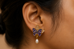 Purple Fantasy Butterfly Retro Earrings 4