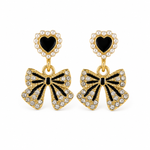 Love Pearl Bow Earrings 2
