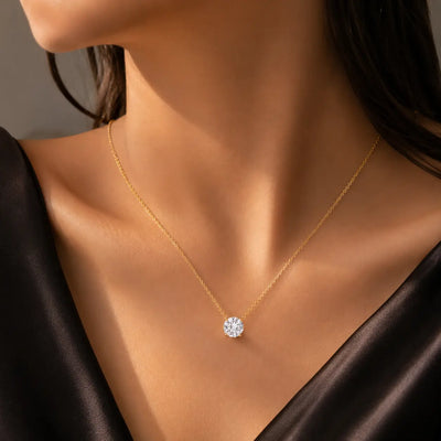 Celestial Solitaire Pendant Necklace